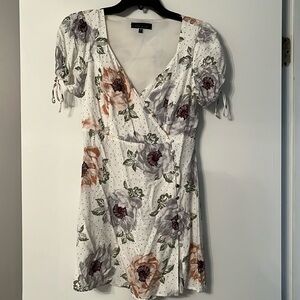 Blue Blush floral print dress